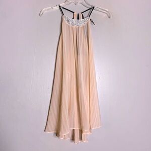 Vintage Victoria’s Secret pink stripe teddy tunic top medium Crystal embellished